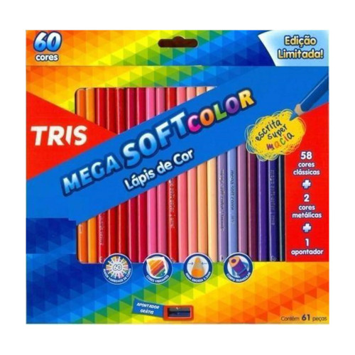 Caixa de Lápis da Tris Mega Soft Colors