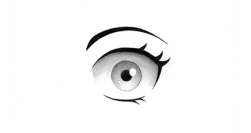 Como desenhar um olho de anime - GD Artes