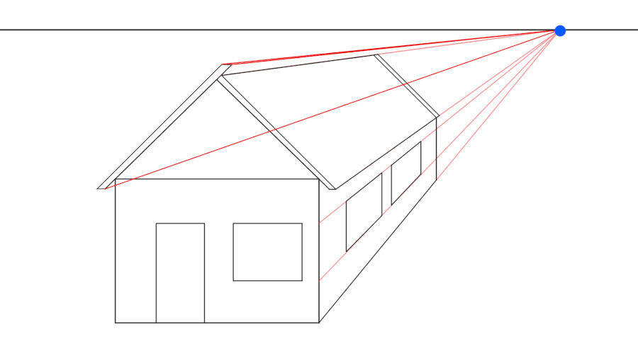 Como desenhar uma Casa em Perspectiva com um ponto de fuga