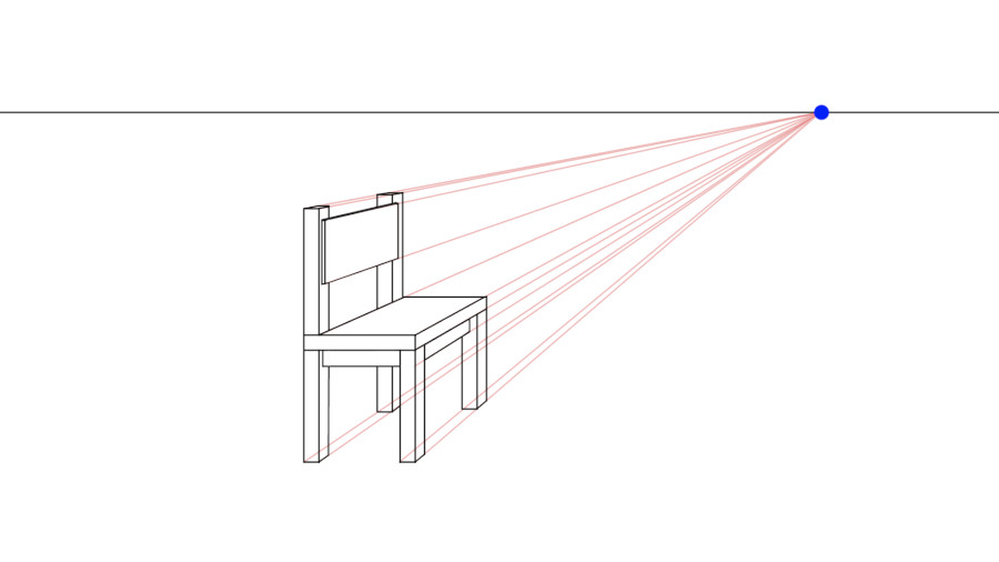 Como desenhar uma cadeira em perspectiva passo a passo