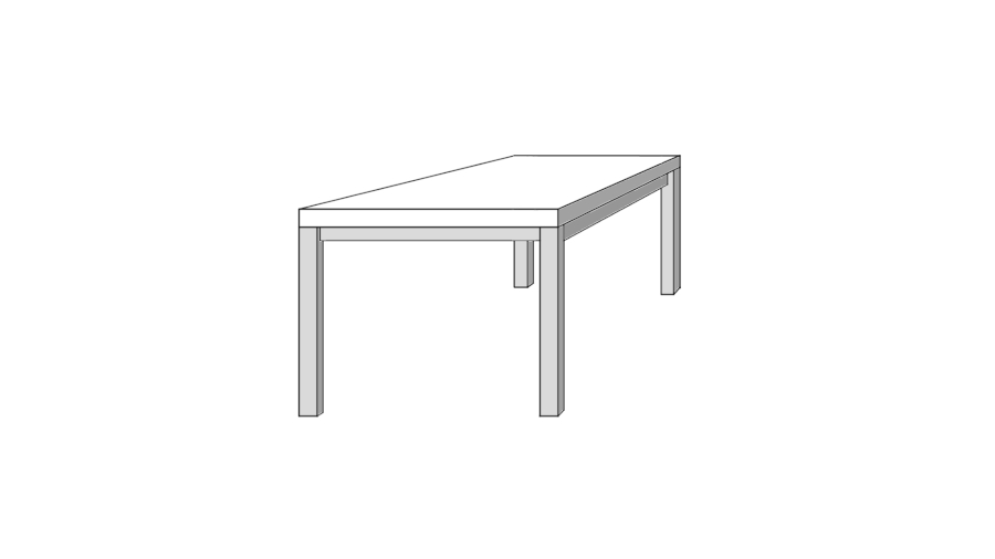 Desenhar uma mesa em perspectiva