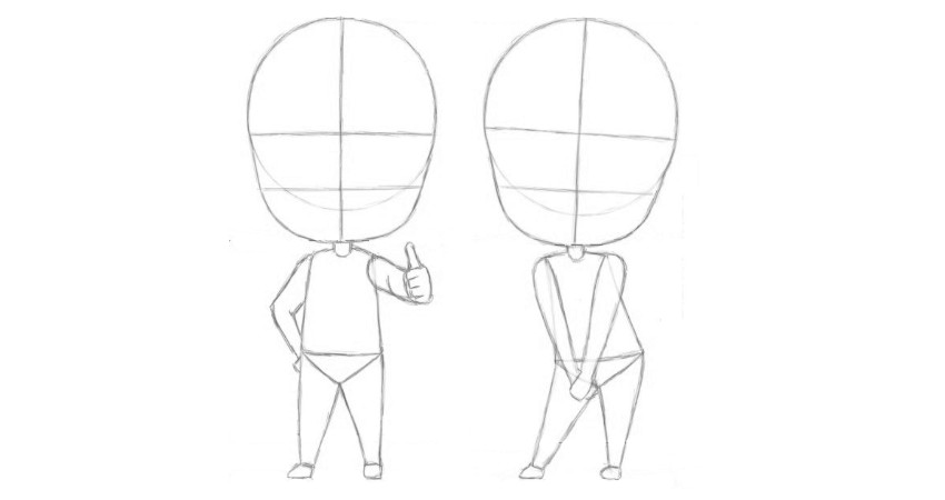 Como desenhar corpo de anime (masculino e feminino) - GD Artes